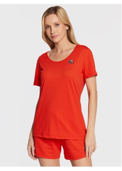 Le Coq Sportif T-Shirt 2220324 Czerwony Regular Fit ze sklepu MODIVO w kategorii Bluzki damskie - zdjęcie 168507439