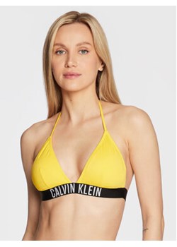 Calvin Klein Swimwear Góra od bikini Intense Power KW0KW01850 Żółty ze sklepu MODIVO w kategorii Stroje kąpielowe - zdjęcie 168507538
