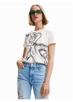 Desigual T-Shirt LOONEY TUNES Bugs Carrot 23SWTKBT Biały Regular Fit ze sklepu MODIVO w kategorii Bluzki damskie - zdjęcie 168507609
