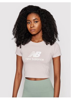 New Balance T-Shirt Athletics Podium WT03503 Różowy Fitted Fit ze sklepu MODIVO w kategorii Bluzki damskie - zdjęcie 168507647