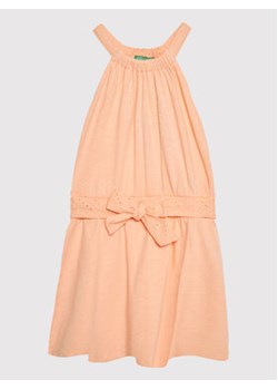 United Colors Of Benetton Sukienka letnia 3LHACV003 Pomarańczowy Regular Fit ze sklepu MODIVO w kategorii Sukienki dziewczęce - zdjęcie 168508117