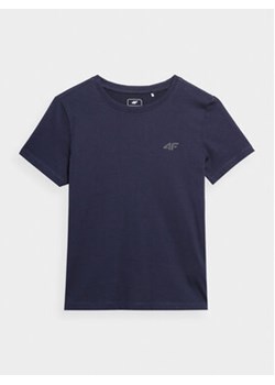 4F T-Shirt 4FJAW23TTSHM0795 Granatowy Regular Fit ze sklepu MODIVO w kategorii T-shirty chłopięce - zdjęcie 168508156