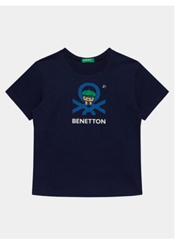 United Colors Of Benetton T-Shirt 3I1XG10CY Granatowy Regular Fit ze sklepu MODIVO w kategorii T-shirty chłopięce - zdjęcie 168508465