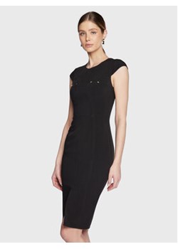 Elisabetta Franchi Sukienka koktajlowa AB-361-31E2-V390 Czarny Slim Fit ze sklepu MODIVO w kategorii Sukienki - zdjęcie 168508636