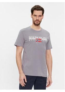 Napapijri T-Shirt S-Aylmer NP0A4HTO Szary Regular Fit ze sklepu MODIVO w kategorii T-shirty męskie - zdjęcie 168508875