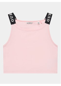 Guess Top J3YI58 KABR0 Różowy Slim Fit ze sklepu MODIVO w kategorii Bluzki dziewczęce - zdjęcie 168508925