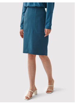 Tatuum Spódnica midi Diya T2216.175 Niebieski Slim Fit ze sklepu MODIVO w kategorii Spódnice - zdjęcie 168509277