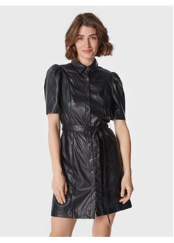 DKNY Sukienka z imitacji skóry DD1G4074 Czarny Regular Fit ze sklepu MODIVO w kategorii Sukienki - zdjęcie 168509589