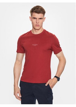 Guess T-Shirt M2YI72 I3Z14 Bordowy Slim Fit ze sklepu MODIVO w kategorii T-shirty męskie - zdjęcie 168509739
