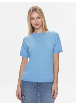 United Colors Of Benetton T-Shirt 103CD102M Niebieski Regular Fit ze sklepu MODIVO w kategorii Bluzki damskie - zdjęcie 168510119