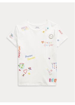 Polo Ralph Lauren T-Shirt 313901288001 Biały Regular Fit ze sklepu MODIVO w kategorii Bluzki dziewczęce - zdjęcie 168510619