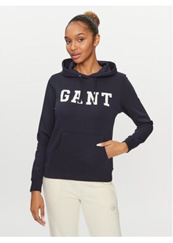 Gant Bluza Reg Graphic Hoodie 4200742 Granatowy Regular Fit ze sklepu MODIVO w kategorii Bluzy damskie - zdjęcie 168510879