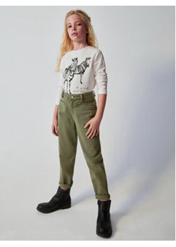 Mayoral Spodnie materiałowe 7.510 Khaki Regular Fit ze sklepu MODIVO w kategorii Spodnie dziewczęce - zdjęcie 168511288