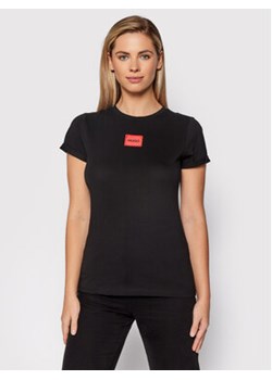 Hugo T-Shirt The Slimtee 50456008 Czarny Slim Fit ze sklepu MODIVO w kategorii Bluzki damskie - zdjęcie 168511528