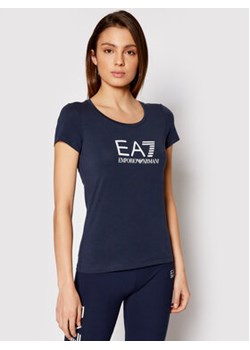 EA7 Emporio Armani T-Shirt 8NTT63 TJ12Z 1554 Granatowy Slim Fit ze sklepu MODIVO w kategorii Bluzki damskie - zdjęcie 168511777