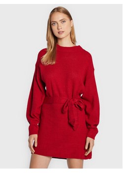 Glamorous Sukienka dzianinowa LC1029 Czerwony Regular Fit ze sklepu MODIVO w kategorii Sukienki - zdjęcie 168512469