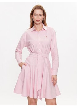 Polo Ralph Lauren Sukienka koszulowa 211915565001 Różowy Regular Fit ze sklepu MODIVO w kategorii Sukienki - zdjęcie 168512898