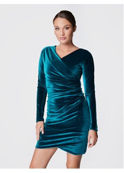 Fracomina Sukienka koktajlowa FQ22WD1004W59601 Niebieski Slim Fit ze sklepu MODIVO w kategorii Sukienki - zdjęcie 168513345