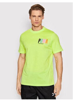 Puma T-Shirt SWxP Graphic 533623 Żółty Regular Fit ze sklepu MODIVO w kategorii T-shirty męskie - zdjęcie 168513618