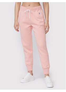 Polo Ralph Lauren Spodnie dresowe 211794397022 Różowy Regular Fit ze sklepu MODIVO w kategorii Spodnie damskie - zdjęcie 168513697