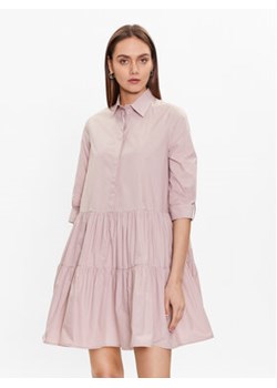 Fabiana Filippi Sukienka koszulowa ABD273W188 Różowy Regular Fit ze sklepu MODIVO w kategorii Sukienki - zdjęcie 168514197