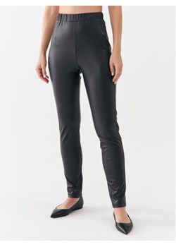 Max Mara Leisure Spodnie z imitacji skóry Zefir 23378601 Czarny Slim Fit ze sklepu MODIVO w kategorii Spodnie damskie - zdjęcie 168514786
