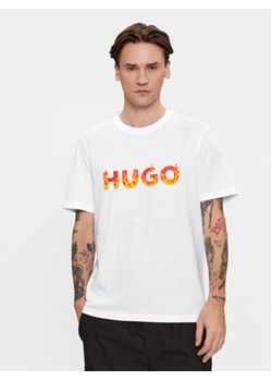 Hugo T-Shirt Danda 50504542 Biały Regular Fit ze sklepu MODIVO w kategorii T-shirty męskie - zdjęcie 168515479