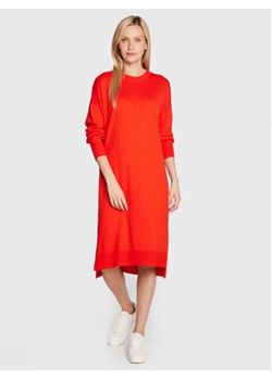 United Colors Of Benetton Sukienka dzianinowa 103CDV00H Czerwony Regular Fit ze sklepu MODIVO w kategorii Sukienki - zdjęcie 168515645