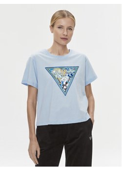 Guess T-Shirt W4RI78 I3Z14 Niebieski Boxy Fit ze sklepu MODIVO w kategorii Bluzki damskie - zdjęcie 168515995