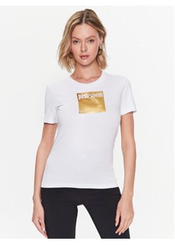 Just Cavalli T-Shirt 74PBHG06 Biały Regular Fit ze sklepu MODIVO w kategorii Bluzki damskie - zdjęcie 168516779