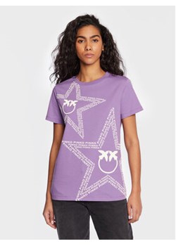 Pinko T-Shirt Acquasparta 100353 A0KH Fioletowy Regular Fit ze sklepu MODIVO w kategorii Bluzki damskie - zdjęcie 168516856