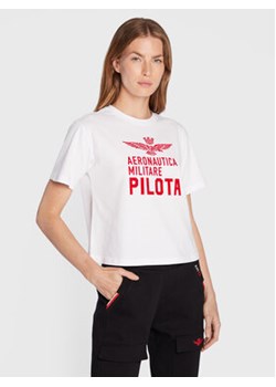 Aeronautica Militare T-Shirt 222TS1990DJ550 Biały Regular Fit ze sklepu MODIVO w kategorii Bluzki damskie - zdjęcie 168517188