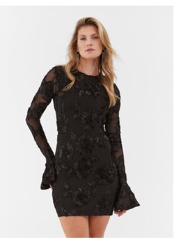 ROTATE Sukienka koktajlowa 3D Mesh Tight Mini 111549100 Czarny Regular Fit ze sklepu MODIVO w kategorii Sukienki - zdjęcie 168517415