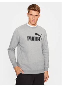 Puma Bluza Ess Big Logo 586678 Szary Regular Fit ze sklepu MODIVO w kategorii Bluzy męskie - zdjęcie 168518278