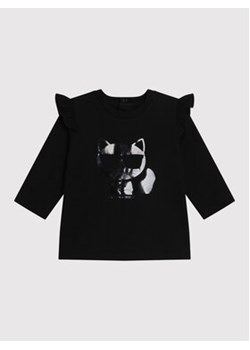 Karl Lagerfeld Kids Komplet bluzka i legginsy Z98113 S Czarny Regular Fit ze sklepu MODIVO w kategorii Bluzki dziewczęce - zdjęcie 168518868