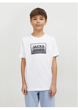 Jack&Jones Junior T-Shirt Steel 12249633 Biały Standard Fit ze sklepu MODIVO w kategorii T-shirty chłopięce - zdjęcie 168520337