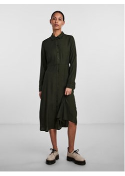 Pieces Sukienka koszulowa 17140732 Zielony Regular Fit ze sklepu MODIVO w kategorii Sukienki - zdjęcie 168520475
