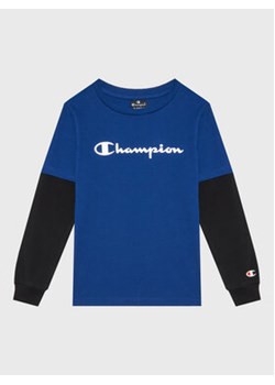 Champion Bluzka Script Logo 305367 Granatowy Regular Fit ze sklepu MODIVO w kategorii T-shirty chłopięce - zdjęcie 168521548