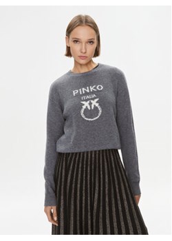 Pinko Sweter Burgos 100414 Y7Z4 Szary Regular Fit ze sklepu MODIVO w kategorii Swetry damskie - zdjęcie 168521586
