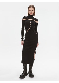 Versace Jeans Couture Sukienka dzianinowa 75HAOM50 Czarny Slim Fit ze sklepu MODIVO w kategorii Sukienki - zdjęcie 168521676
