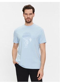 KARL LAGERFELD T-Shirt 755400 541221 Niebieski Regular Fit ze sklepu MODIVO w kategorii T-shirty męskie - zdjęcie 168523297