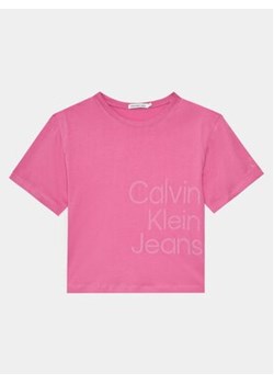 Calvin Klein Jeans T-Shirt Hero Logo IG0IG02346 Różowy Relaxed Fit ze sklepu MODIVO w kategorii Bluzki dziewczęce - zdjęcie 168524065