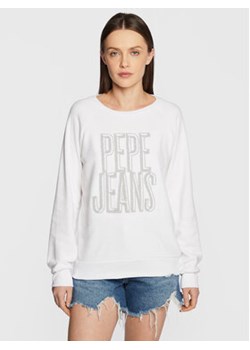 Pepe Jeans Bluza PL581260 Biały Regular Fit ze sklepu MODIVO w kategorii Bluzy damskie - zdjęcie 168524157