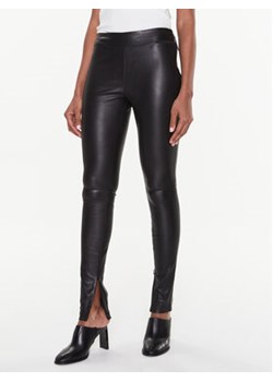 Calvin Klein Spodnie skórzane K20K205363 Czarny Slim Fit ze sklepu MODIVO w kategorii Spodnie damskie - zdjęcie 168524598