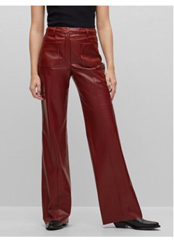 Hugo Spodnie materiałowe 50482536 Czerwony Straight Fit ze sklepu MODIVO w kategorii Spodnie damskie - zdjęcie 168525019