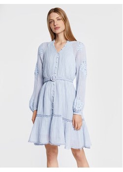 Guess Sukienka codzienna W2GK22 WE340 Niebieski Regular Fit ze sklepu MODIVO w kategorii Sukienki - zdjęcie 168525228