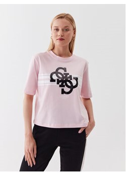 Guess T-Shirt V3YI11 I3Z14 Różowy Regular Fit ze sklepu MODIVO w kategorii Bluzki damskie - zdjęcie 168525406