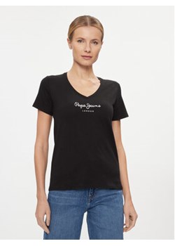 Pepe Jeans T-Shirt Wendy PL505482 Czarny Regular Fit ze sklepu MODIVO w kategorii Bluzki damskie - zdjęcie 168525569