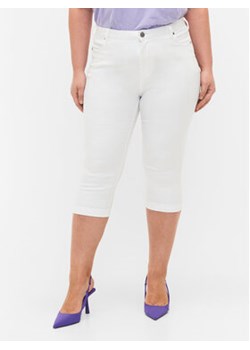 Zizzi Szorty jeansowe O10305H Biały Slim Fit ze sklepu MODIVO w kategorii Szorty - zdjęcie 168526777