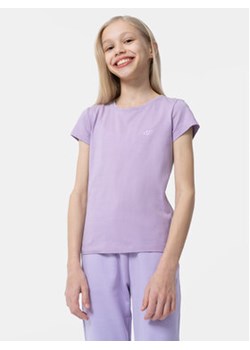 4F T-Shirt 4FJAW23TTSHF0816 Fioletowy Regular Fit ze sklepu MODIVO w kategorii Bluzki dziewczęce - zdjęcie 168526797